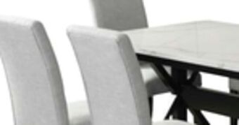 The Brick Verona 7-piece dining package with trestle dining table offer