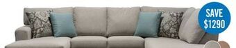 The Brick Montana 2-piece linen-look fabric right-facing sectional - taupe offer