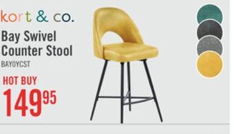 The Brick Bay swivel counter-height stool - yellow offer