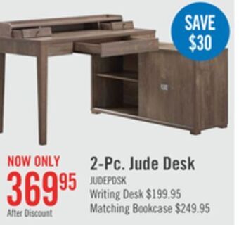 The Brick Jude reversible desk with hutch hazelnut offer