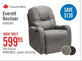 The Brick Everett recliner - grey offer