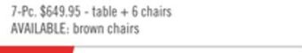 The Brick Amos 7-piece dining package with tess chairs - grey offer