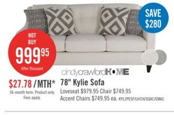 The Brick Kylie linen-look fabric sofa - zeus pearl offer
