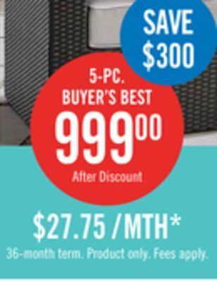 The Brick Minnesota 5-piece patio set - grey offer