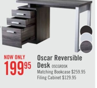 The Brick Oscar reversible desk - distressed grey offer