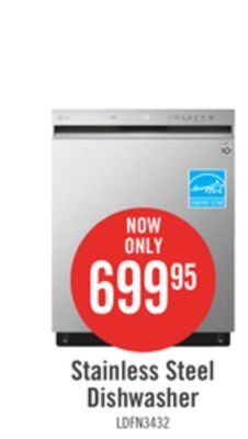 The Brick Lg 24 front control built-in dishwasher with quadwash - ldfn3432t offer