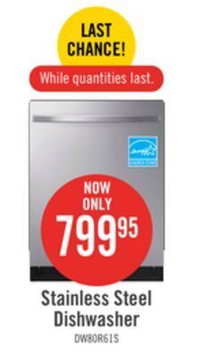 The Brick Samsung top-control dishwasher with stormwash - dw80r5061us/aa offer