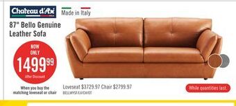 The Brick Bello genuine leather sofa - whiskey offer