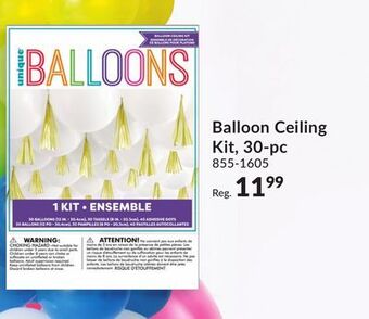 Party City Balloon ceiling kit for birthday/holiday party, 30-pc offer