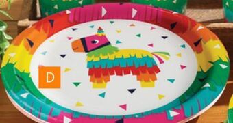 Party City Fiesta fun paper plates, 8-pk offer