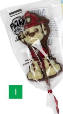 Party City Paw patrol chocolate pops, 28-g offer