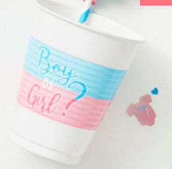 Party City The big reveal paper straws offer