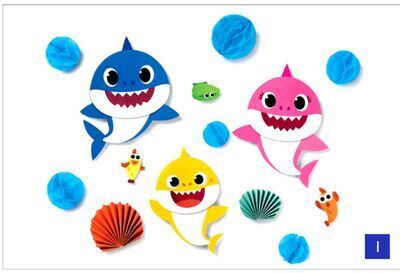 Party City Baby shark wall deco kit offer