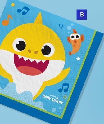 Party City Baby shark birthday party lunch napkins, 16-pk offer
