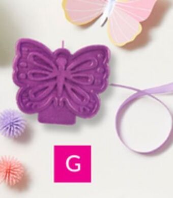 Party City Butterfly flutter wax birthday candle, 3-in offer