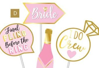 Party City Bachelorette photo props, 13-pc offer
