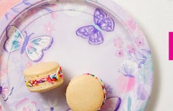 Party City Butterfly flutter lunch paper plates, 9-in, 8-pk offer