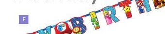 Party City Nintendo super mario brothers personalized jumbo letter banner kit offer