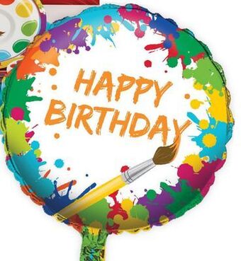 Party City Art party mylar balloon, single offer