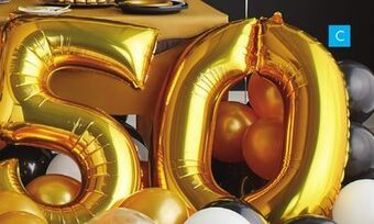 Party City Gold number balloons, 34-in offer