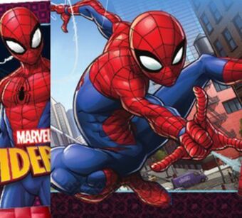 Party City Marvel spider-man webbed wonder birthday party lunch napkins, 16-pk offer