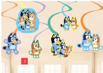 Party City Bluey spiral decorations for birthday/party offer