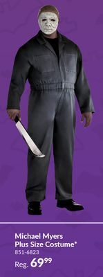Party City Men's halloween michael myers grey jumpsuit with mask halloween costume, assorted sizes offer