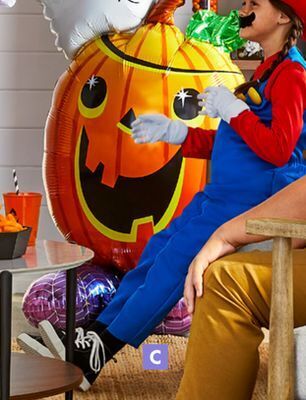 Party City Super mario brothers child mario costume, blue/red, more options available offer