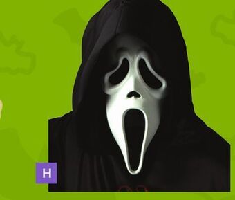 Party City Scream ghost face mask with hood, black/white, one size, wearable costume accessory for halloween offer