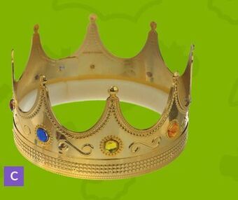 Party City Royal king bejewled crown tiara, gold, one size, wearable costume accessory for halloween offer