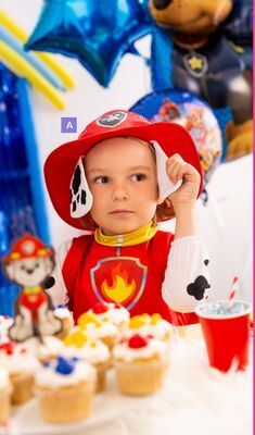 Party City Kids' nickelodeon paw patrol marshall red jumpsuit with hat halloween costume, assorted sizes offer