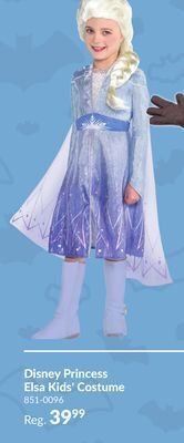 Party City Toddler & kids' disney frozen 2 elsa blue snow queen dress halloween costume, assorted sizes offer