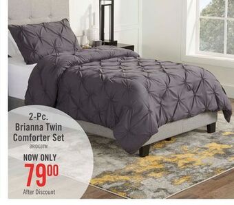 The Brick Brianna dark grey 2-piece twin comforter set offer