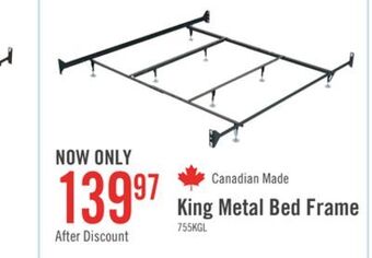 The Brick King metal glide bed frame with headboard/footboard attachment offer
