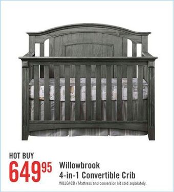 The Brick Willowbrook 4-in-1 convertible crib offer
