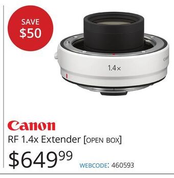 Vistek Canon rf 1.4x extender offer