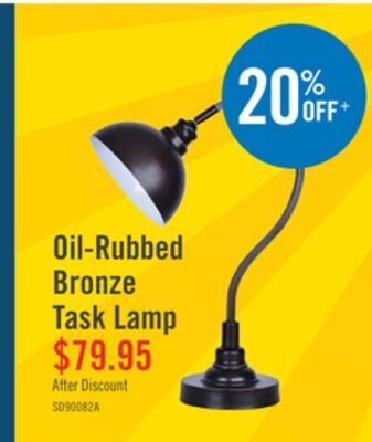 The Brick Oil-rubbed bronze desk/task lamp offer