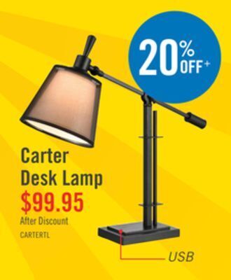 The Brick Carter desk/task lamp with usb port offer