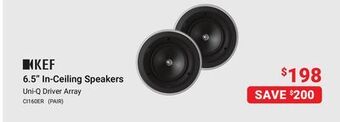 Visions Electronics Kef 6.5 in-ceiling speakers offer