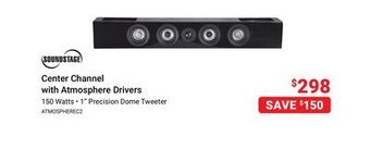Visions Electronics Soundstage center channel with atmosphere drivers offer