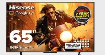Visions Electronics Hisense google u68k smart tv 65 offer