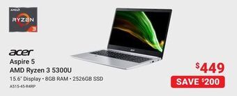 Visions Electronics Acer aspire 5 amd ryzen 3 5300u offer