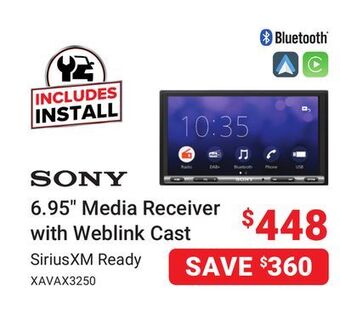Visions Electronics Sony 6.95 media receiver with weblink cast offer