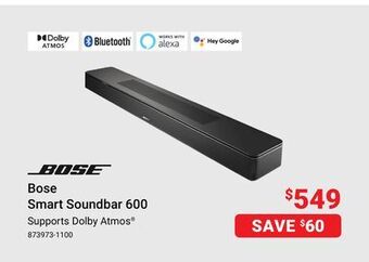 Visions Electronics Bose smart soundbar 600 offer