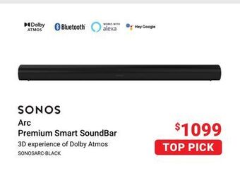 Visions Electronics Sonos arc premium smart soundbar offer