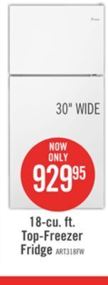The Brick Amana 18 cu. ft. top-freezer refrigerator art318ffdw offer