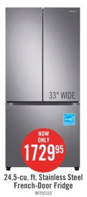 The Brick Samsung 24.5 cu. ft. french-door refrigerator with dual ice maker - rf25c5151sr/aa offer
