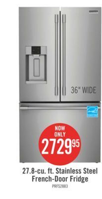The Brick Frigidaire professional 27.8 cu. ft. french-door refrigerator - prfs2883af offer