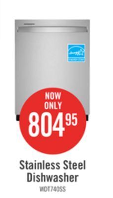 The Brick Whirlpool large capacity dishwasher with deep top rack - wdt740salz offer