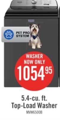 The Brick Maytag 5.4 cu. ft. pet pro top-load washer - mvw6500mbk offer
